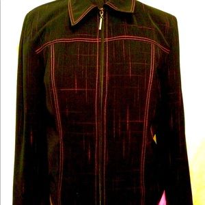 🦋RETRO🦋BLACK /HOT PINK PIN-STRIPE BLAZER